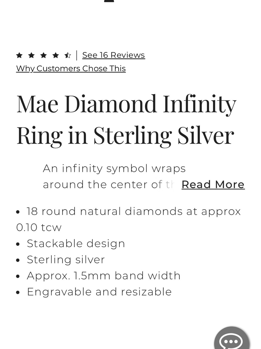 Silver Infinity Ring - Picture 2 of 4